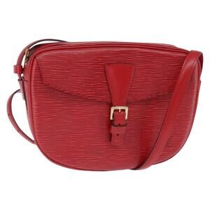LOUIS VUITTON Epi Jeune Fille MM Shoulder Bag Red M52157 LV Auth 150510